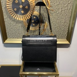 Valentino Large Calf Shoulder Bag Black 0002