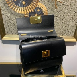 Valentino Large Calf Shoulder Bag Black 0002