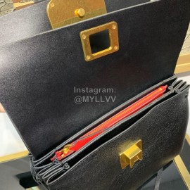 Valentino Large Calf Shoulder Bag Black 0002