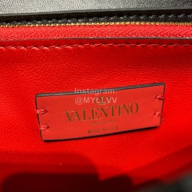 Valentino Large Calf Shoulder Bag Black 0002