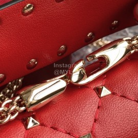 Valentino Fashion Red Small Chain Bag 0123b
