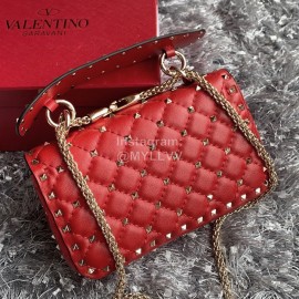 Valentino Fashion Red Small Chain Bag 0123b