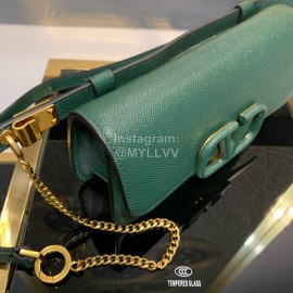 Valentino Fashion Leather Waist Bag Messenger Bag Green 0075