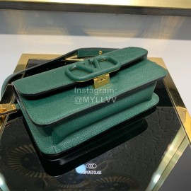 Valentino Fashion Leather Waist Bag Messenger Bag Green 0075