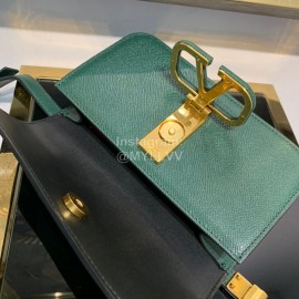 Valentino Fashion Leather Waist Bag Messenger Bag Green 0075