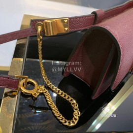 Valentino Fashion Leather Waist Bag Messenger Bag Purple 0075