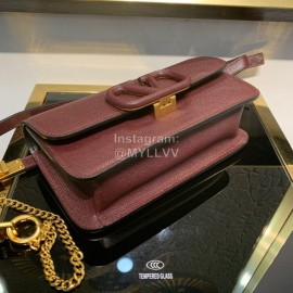 Valentino Fashion Leather Waist Bag Messenger Bag Purple 0075