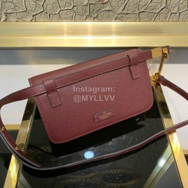 Valentino Fashion Leather Waist Bag Messenger Bag Purple 0075