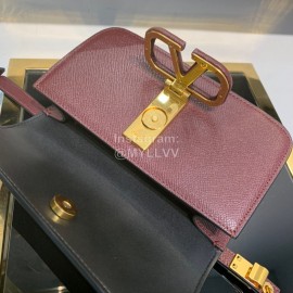 Valentino Fashion Leather Waist Bag Messenger Bag Purple 0075