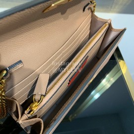 Valentino Palmprint Leather Chain Wallet Pink 0093