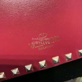 Valentino Fashion Flip Crossbody Bag Wine Red 1043