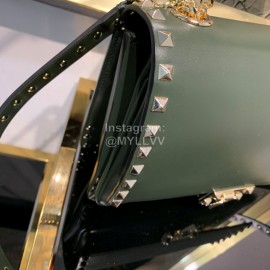 Valentino Fashion Flip Crossbody Bag Green 1043