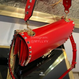 Valentino Fashion Flip Crossbody Bag Red 1043