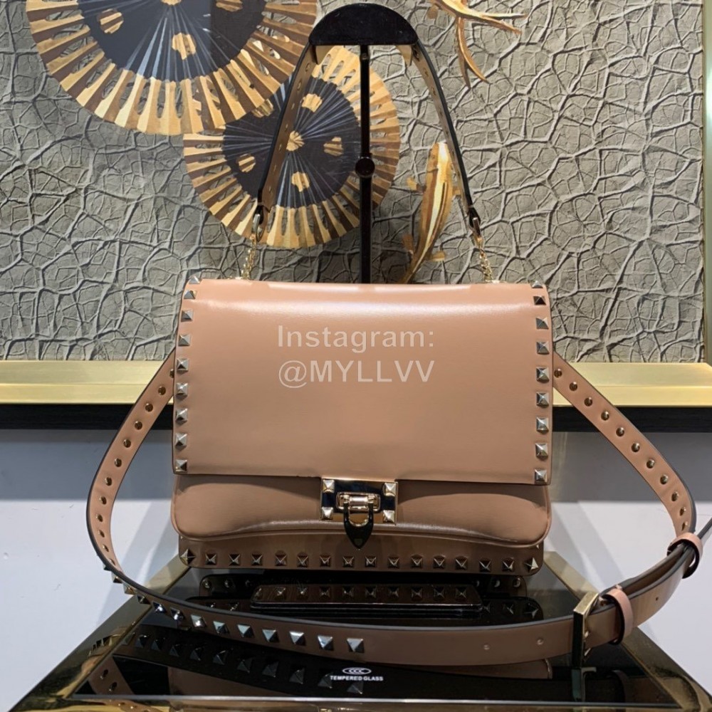 Valentino Fashion Flip Crossbody Bag Pink 1043