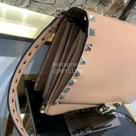 Valentino Fashion Flip Crossbody Bag Pink 1043