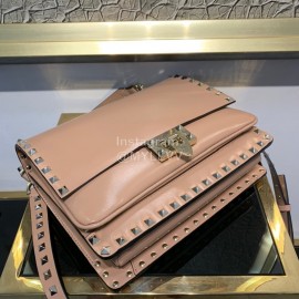 Valentino Fashion Flip Crossbody Bag Pink 1043