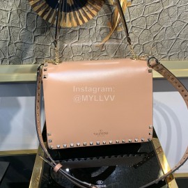 Valentino Fashion Flip Crossbody Bag Pink 1043