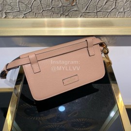 Valentino Fashion Leather Waist Bag Messenger Bag Pink 0075