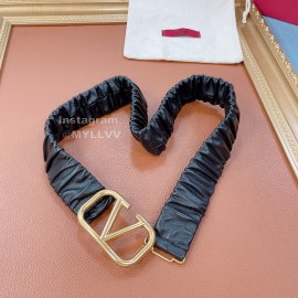 Valentino Fashion Sheepskin Pure Copper Gold Buckle 40mm Belt