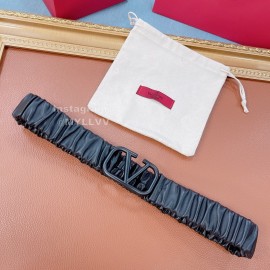 Valentino Fashion Sheepskin Pure Copper Black Buckle 40mm Belt