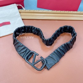Valentino Fashion Sheepskin Pure Copper Black Buckle 40mm Belt