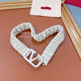 Valentino Fashion Sheepskin Pure Copper Buckle 40mm Belt White
