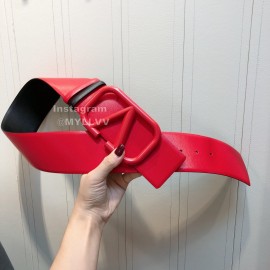 Valentino Fashion Calf Leather Belt For Women Red