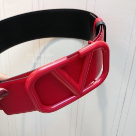 Valentino Fashion Calf Leather Belt For Women Red