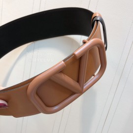 Valentino Fashion Calf Leather Belt For Women Brown