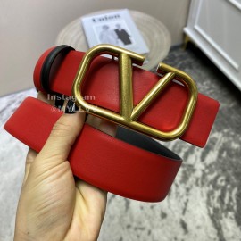 Valentino New Calf Leather Pure Copper Buckle Belt