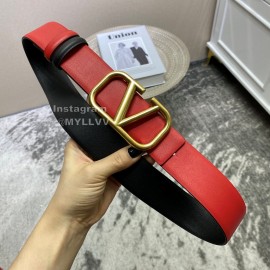 Valentino New Calf Leather Pure Copper Buckle Belt