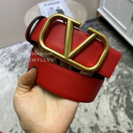 Valentino New Calf Leather Pure Copper Buckle Belt