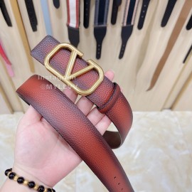 Valentino Litchi Grain Cowhide Pure Copper Buckle 40mm Belt