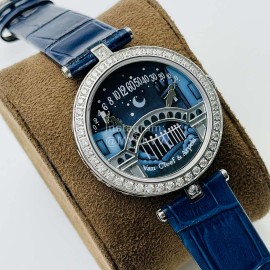 Van Cleef Arpels Vca Factory Diamond Watch Navy