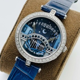 Van Cleef Arpels Vca Factory Diamond Watch Navy
