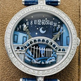 Van Cleef Arpels Vca Factory Diamond Watch Navy