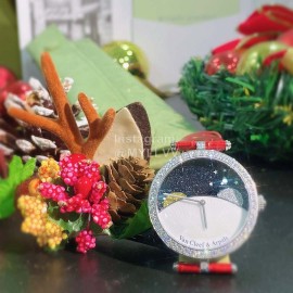 Van Cleef Arpels Vca Factory Leather Strap Watch Red