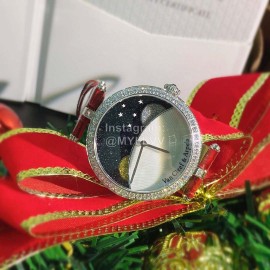 Van Cleef Arpels Vca Factory Leather Strap Watch Red