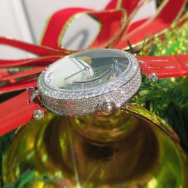 Van Cleef Arpels Vca Factory Leather Strap Watch Red