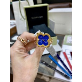 Van Cleef Arpels Sweet Alhambra White Crocodile Leather Strap Watch