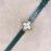 Van Cleef Arpels 30mm Dial Leather Strap Quartz Watch Green