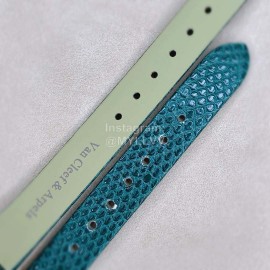 Van Cleef Arpels 30mm Dial Green Leather Strap Quartz Watch