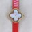 Van Cleef Arpels 30mm Dial Red Leather Strap Quartz Watch