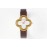 Van Cleef Arpels Sapphire Crystal Glass Zircon Mosaic Watch Brown