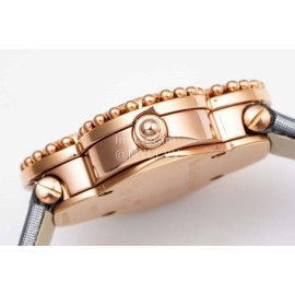 Van Cleef Arpels Sapphire Crystal Glass Zircon Mosaic Watch Gray