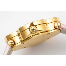 Van Cleef Arpels New Sapphire Crystal Glass Zircon Mosaic Watch Pink