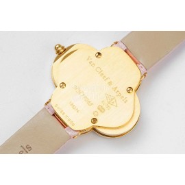 Van Cleef Arpels New Sapphire Crystal Glass Zircon Mosaic Watch Pink