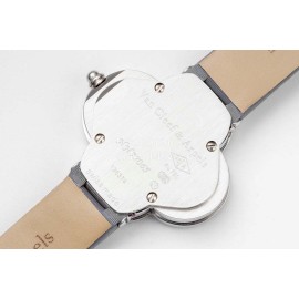 Van Cleef Arpels New Sapphire Crystal Glass Zircon Mosaic Watch Gray