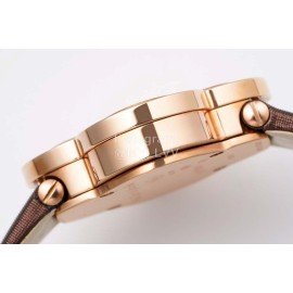 Van Cleef Arpels New Sapphire Crystal Glass Zircon Mosaic Watch Brown