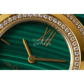 Van Cleef Arpels 316 Refined Steel 32mm Dial Watch Green